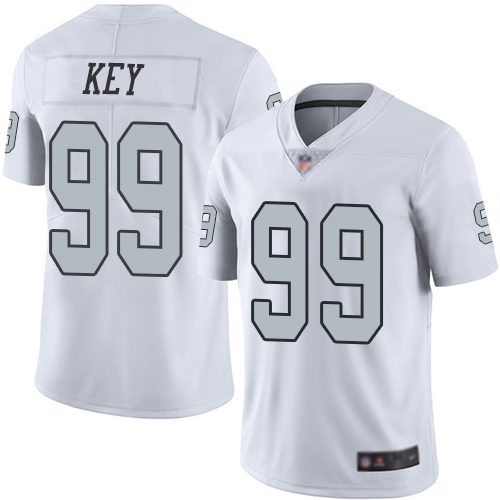 Men Oakland Raiders Limited White Arden Key Jersey NFL Football #99 Rush Vapor Untouchable Jersey->oakland raiders->NFL Jersey